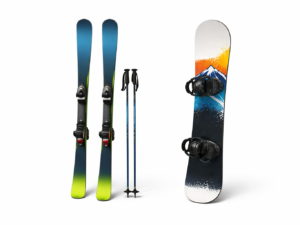 Løse ski og snowboard